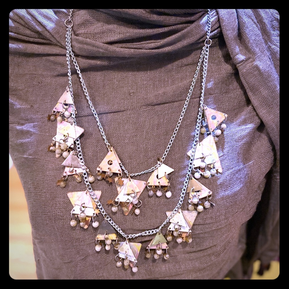 📿 Multi-string antiqued hand-made necklace 📿